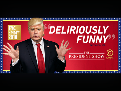 The President Show: Emmys LA Billboard adobe creative cloud billboard comedy comedy central design emmys entertainment graphic design photoshop print television the president show