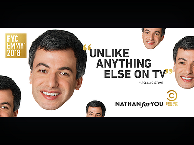 Nathan For You: Emmys LA Billboard adobe creative cloud billboard comedy comedy central design emmys entertainment graphic design nathan fielder nathan for you photoshop print television