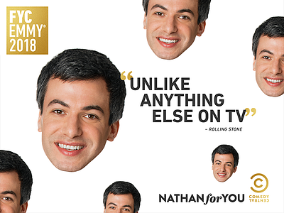 Nathan For You: Emmys New York Subway 2-sheet adobe creative cloud comedy comedy central design emmys entertainment graphic design nathan fielder nathan for you photoshop print subway television