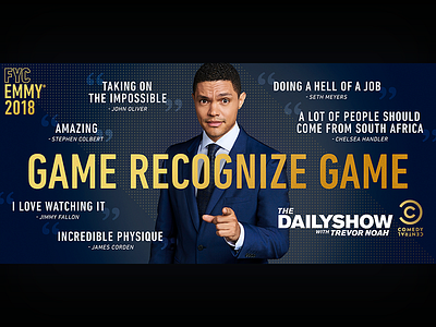 The Daily Show: Emmys LA Billboard adobe creative cloud billboard comedy comedy central design emmys entertainment graphic design photoshop print television the daily show