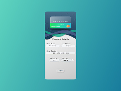 Mobile Payment Card blue card design daily ui dailyui dailyuichallenge design neumorphic payment form soft ui ui