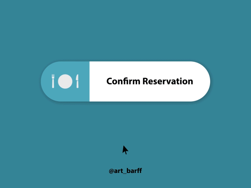 Reservation Confirmation Button adobe aftereffects animated gif animation button button animation cute design drawing gif icon illustrator interaction microinteraction motion design ui ui8 uidesign ux vector