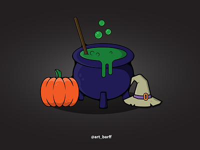 Witches Brew adobe aftereffects branding design drawing halloween halloween design holiday illustration illustrator inktober october potion pumpkin theme ui ux vector witch