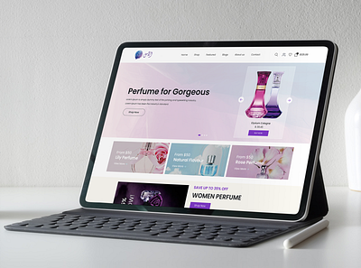 Web landing page for an Arabic perfume website ecommerce website ui ui ux ui design