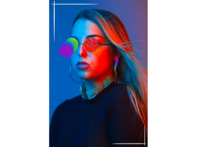 Colored glasses art color illustration magdiel lopez portrait starter