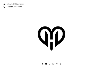 YH Love logo branding design graphic design icon illustration logo typography ui ux vector