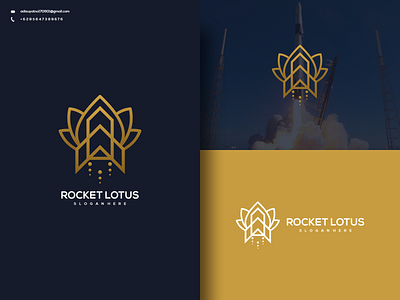 Rocket Lotus Logo branding design graphic design icon illustration logo typography ui ux vector