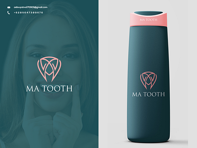 MA Tooth Logo branding design graphic design icon illustration logo typography ui ux vector