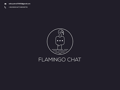 Flamingo Chat Logo branding design graphic design icon illustration logo typography ui ux vector