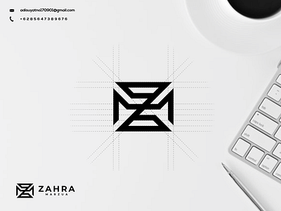 ZM Initial Logo awesome branding design graphic design icon illustration initials logo typography ui ux vector