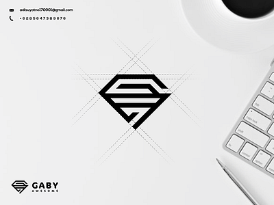 GA Monogram Logo awesome branding design graphic design icon illustration initials logo typography ui ux vector