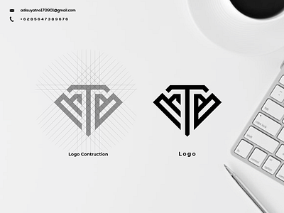 MTB Diamond Logo awesome branding design graphic design icon illustration initials logo typography ui ux vector