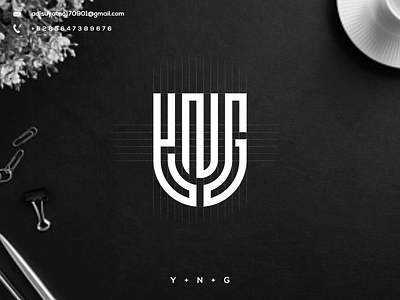 YNG Monogram Logo branding design graphic design icon illustration initial logo monogram typography ui ux vector