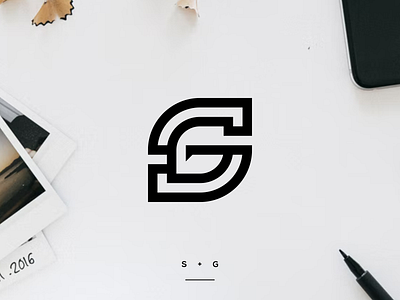 SG Monogram Logo branding design graphic design icon illustration initial logo monogram typography ui ux vector