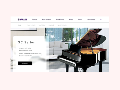 Yamaha Product Page Redesign