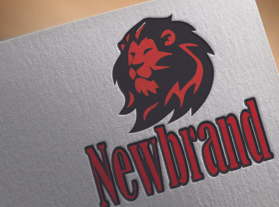 RED & BLACK COLOR USING LION LOGO branding design illustration logo typography vector