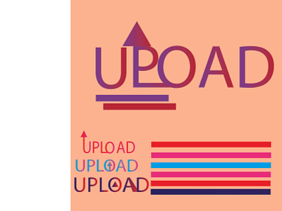 UPLOAD branding design icon illustration logo typography vector