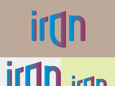 IRON branding design illustration logo typography vector