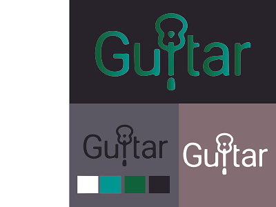 GUITAR branding design icon illustration logo typography vector