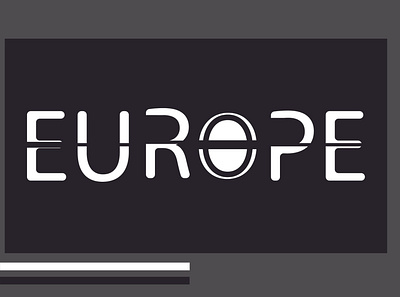 EUROPE =WORDMARK branding design illustration logo typography vector
