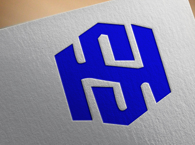 MONOGRAM LOGO BY HS branding design illustration logo typography vector