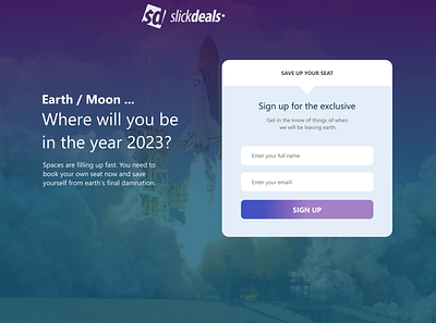 DailyUI #1: Signup Page Desfgn dailyui