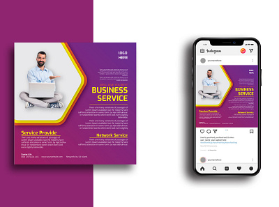 Business Service Social Media Post Design booklet branding brochure club flyer corporate flyer design illustration logo ui vector
