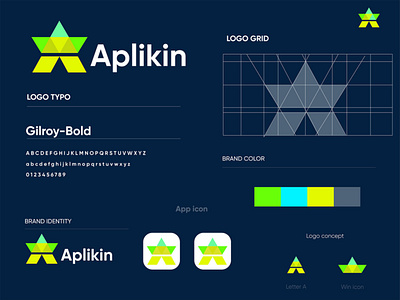 Aplikin Logo booklet branding brochure club flyer corporate flyer design illustration logo ui vector