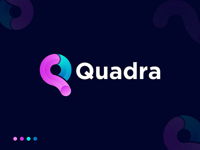 Quadra Logo booklet branding brochure club flyer corporate flyer design illustration logo ui vector