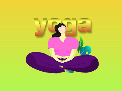 Yoga Girl flat design girl flat illustration yoga