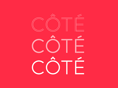 Côté - Typeface branding font design fonts sans sansserif typeface typographic typography