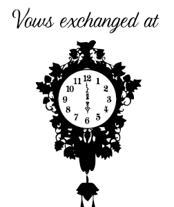event time clock invitation time vector wedding