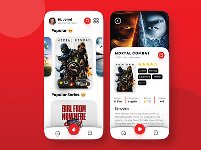 Movie App app branding clean design art icon mobile typography ui unique ux