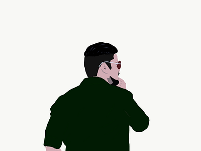 Vector drawing - Cool Man by Bala Manigandan on Dribbble