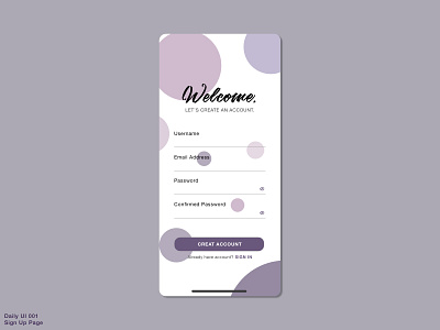 Daily UI #001 • Sign Up