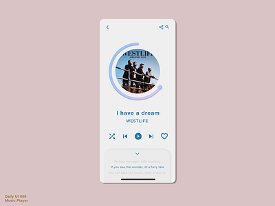 Daily UI 009 • Music Player 009 app app design daily100challenge dailyui dailyui009 dailyuichallenge design interface musicapp musicplayer simple sketch ui uidesign uiux ux