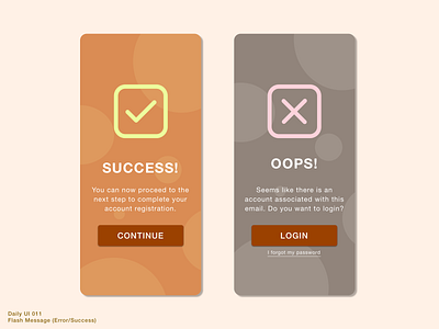 Daily UI 011 • Flash Message (Error/Success)