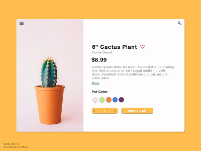 Daily UI 012 • E-Commerce Shop