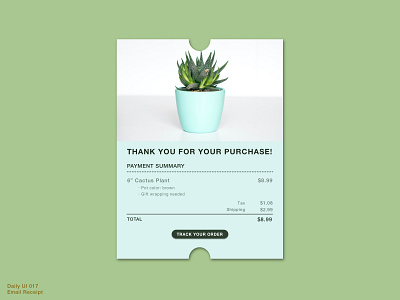 Daily UI 017 •  Email Receipt