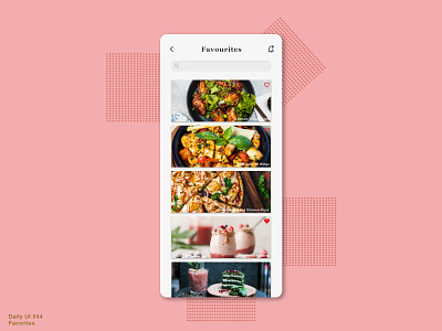 Daily UI 044 • Favorites 044 app appdesign daily100 daily100challenge dailyui dailyui044 dailyuichallenge design food food app interface interfadcedesign sketch ui uidesign uiux userinterface