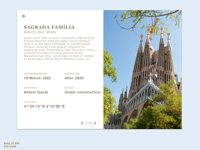 Daily UI 045 • Info Card 045 card carddesign daily100 daily100challenge dailyui dailyui045 dailyuichallenge design infocard infomation interface interfacedesign sketch touristsite travel ui uiux web webdesign