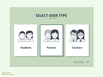 Daily UI 064 • Select User Type 064 daily100 daily100challenge dailyui dailyui064 dailyuichallenge design select select user select user type sketch student portal ui uiux user user type ux uxd web web design