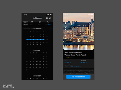 Daily UI 067 • Hotel Booking 067 app redesign booking booking.com daily100 daily100challenge dailyui dailyui067 dailyuichallenge design hotel app hotel booking hotel booking app mobile redesign sketch travel ui uiux