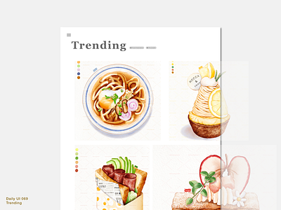 Daily UI • 069 Trending 069 daily100 daily100challenge dailyui dailyui069 dailyuichallenge design digital painting filter food food illustration interface design procreate sketch trending trending now ui uiux