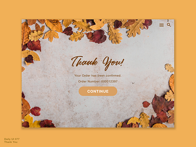 Daily UI 077 • Thank You