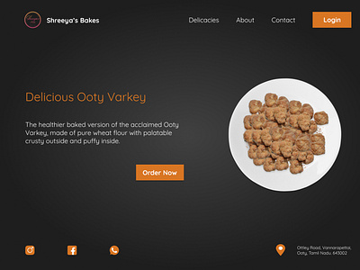 Bakery website - Landing Page design