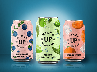 Packaging design 2 branding can design can label design can packaging design fruity fruity drink identity illustration package packaging packaging design packaging mockup packagingdesign