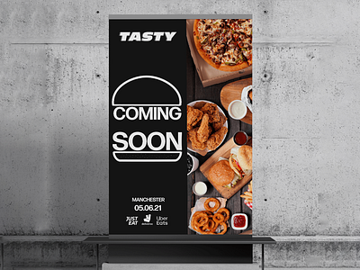 Tasty poster 2 brand identity branding chicken chicken wings design food foodie graphic graphic design identity poster poster art poster design posters restaurant restaurant branding restaurants take away takeaway takeout