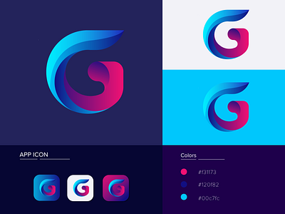 G modern letter | App logo design