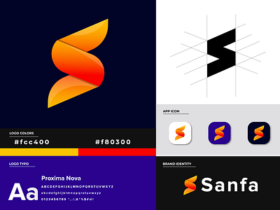 Sanfa logo app icon brand identity brand identity design creative logo lettermark logo logo design logodesign modren logo s letter s letter logo s logo